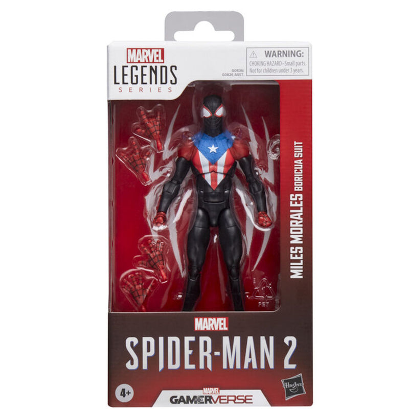 Marvel Legend Series Gamer Verse: Spider-Man 2 - Miles Morales Boricua Suit - 6" Action Figure Toys & Games Marvel
