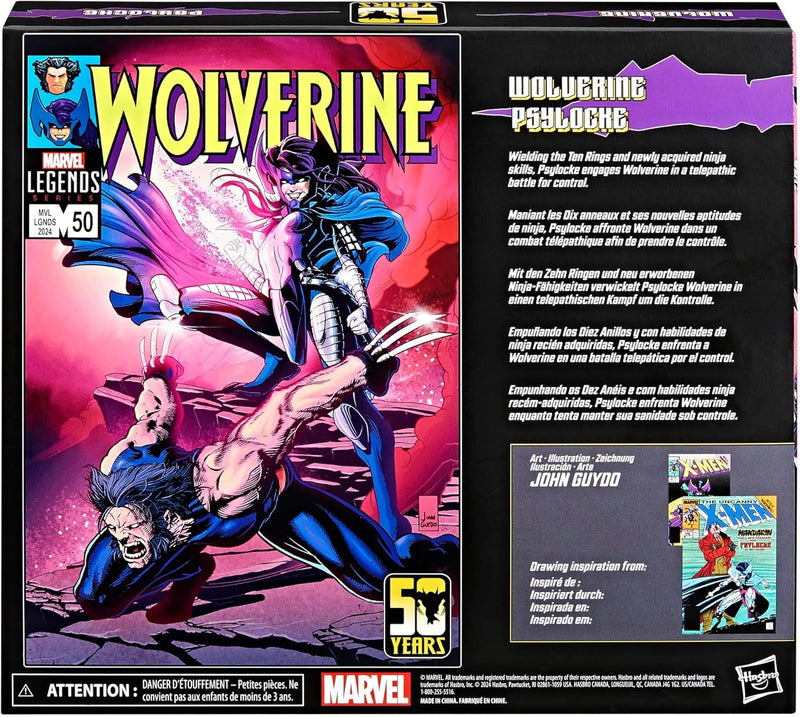 Marvel Legends Series: Wolverine and Psylocke - 2-Pack Toys & Games Hasbro