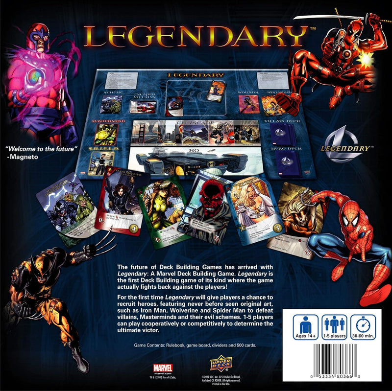 Marvel Legendary Deck Building Core [Board Game, 1-5 Players] Board Game Upper Deck