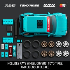 Mattel: Hot Wheels Speed Series Building Set - Custom '90 Honda Civic EF Toys & Games Mattel