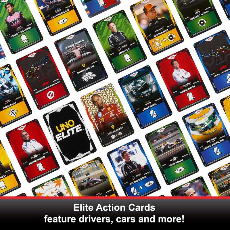 UNO Elite: Formula 1 2025 Core Edition Booster Set Board Game Mattel