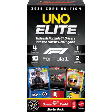 UNO Elite: Formula 1 2025 Core Edition Starter Pack Board Game Mattel
