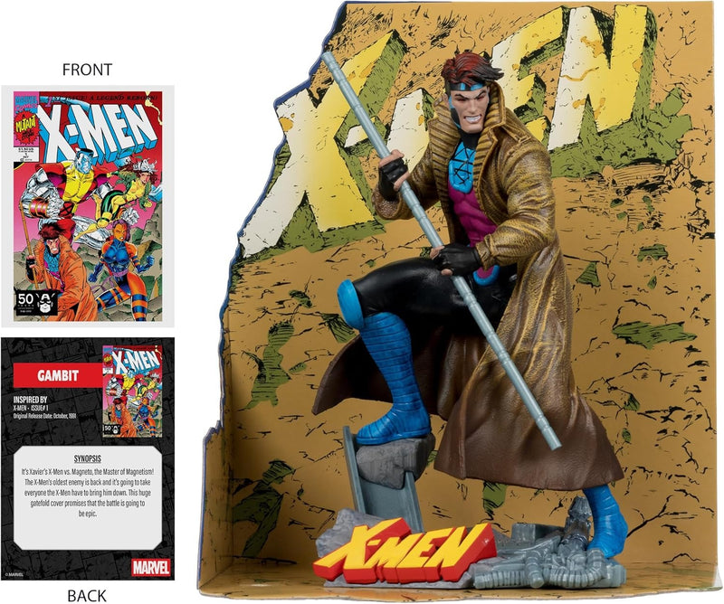 McFarlane Toys: Marvel Collection - Gambit 1:10 Scale - X-Men Issue #1 Toys & Games McFarlane Toys