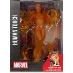 McFarlane Toys: Human Torch 1:6th Scale Collectible with Scene (Marvel 2-in-One #10) Toys & Games McFarlane Toys