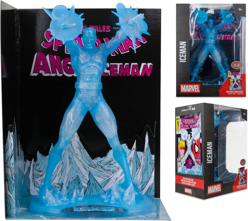 McFarlane Toys: Marvel Collection - Iceman 1:6 Scale Collectible with Scene (Marvel Tales #229) Autograph Edition (Gold Label) Toys & Games McFarlane Toys