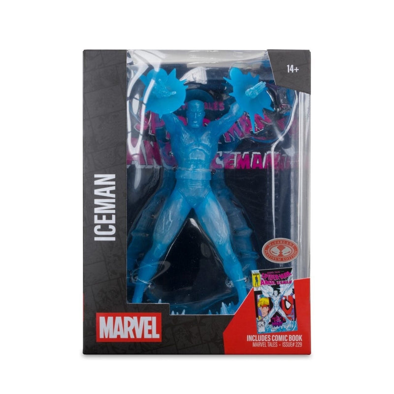 McFarlane Toys: Marvel Collection - Iceman 1:6 Scale Collectible with Scene (Marvel Tales #229) Autograph Edition (Gold Label) Toys & Games McFarlane Toys