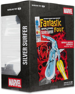 Marvel Silver Surfer: 1:6th Scale Collectible - w/ Comic Book Fantastic Four #72 Toys & Games McFarlane Toys