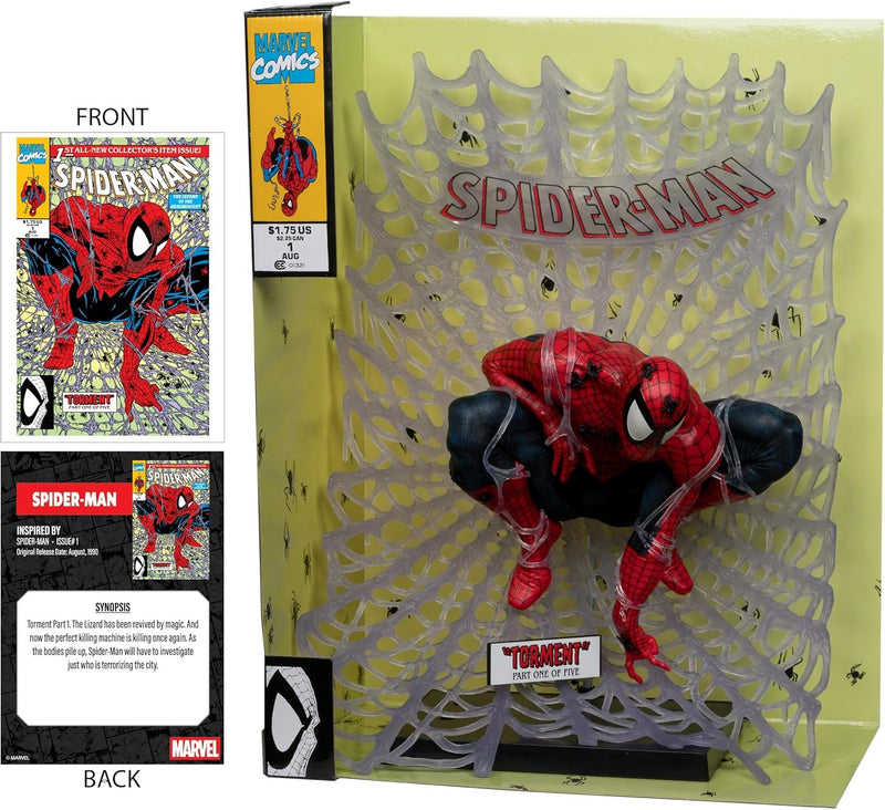 Marvel Spider-Man: 1:6th Scale Collectible - w/ Comic Book Spider-Man #1 Toys & Games McFarlane Toys