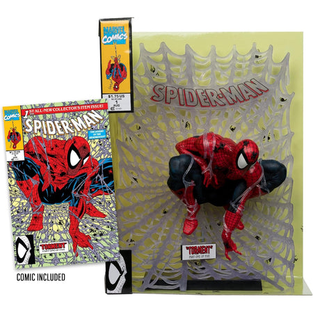 Marvel Spider-Man: 1:6th Scale Collectible - w/ Comic Book Spider-Man #1 Toys & Games McFarlane Toys