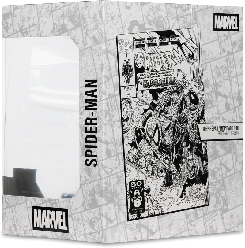 Marvel Spider-Man: Black and White Spider-Man Issue #6 Figure Gold Label Collection Toys & Games McFarlane Toys