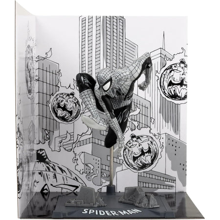 Marvel Spider-Man: Black and White Spider-Man Issue #6 Figure Gold Label Collection Toys & Games McFarlane Toys