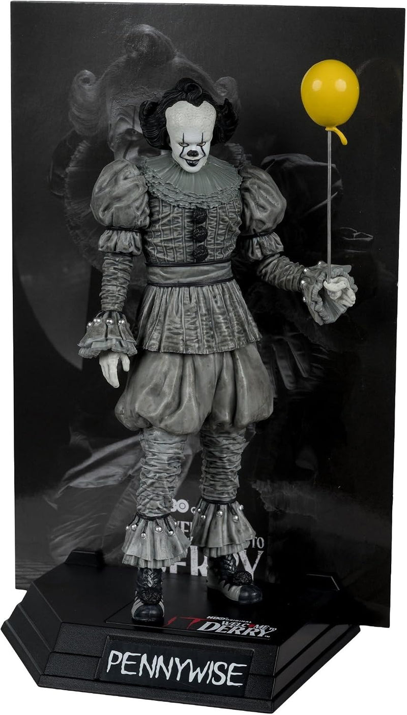 McFarlane Toys: Movie Maniacs Welcome to Derry IT - Pennywise Figure - Black and White Toys & Games McFarlane Toys