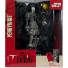 McFarlane Toys: Movie Maniacs Welcome to Derry IT - Pennywise Figure - Black and White Toys & Games McFarlane Toys