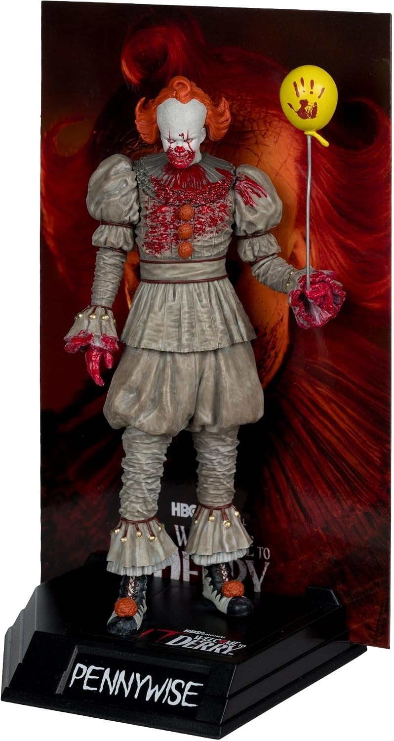 McFarlane Toys: Movie Maniacs Welcome to Derry IT - Pennywise Figure - Bloody Toys & Games McFarlane Toys