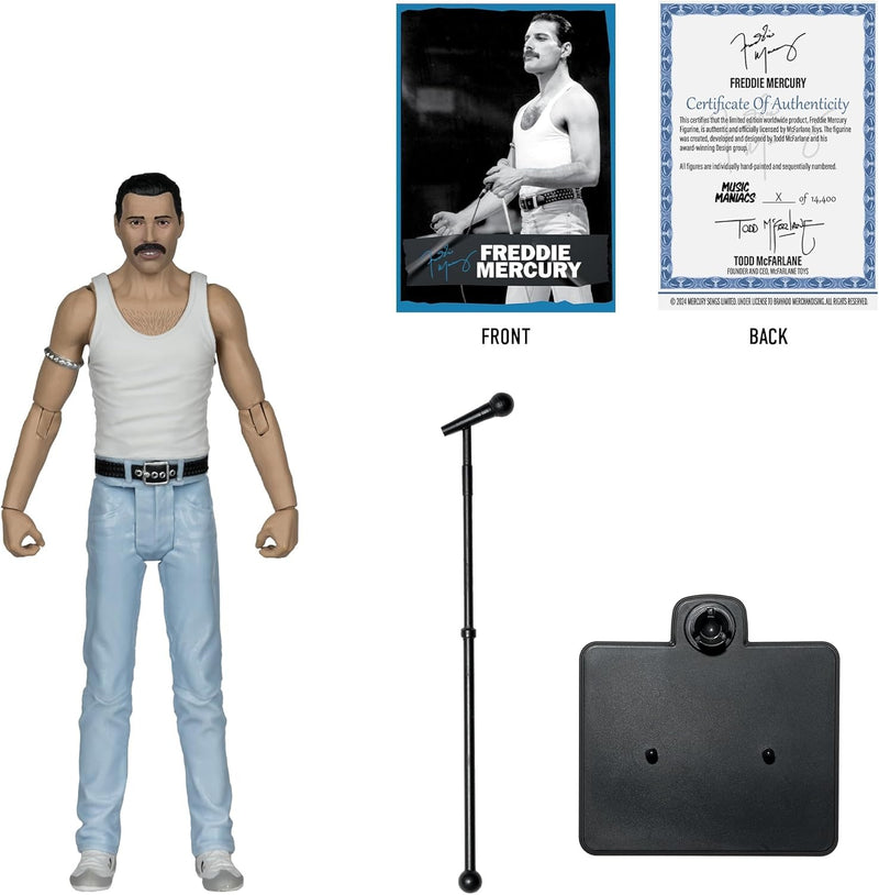 McFarlane Toys: Music Maniacs Rock: Freddie Mercury - 6" Action Figure Toys & Games McFarlane Toys