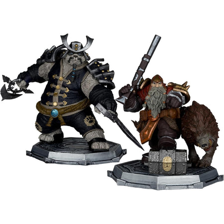 World of Warcraft: Dwarf Hunter Beastmaster/Marksman and Pandaren Monk/Rogue - 2-Pack 1:12 Scale Figure Toys & Games McFarlane Toys