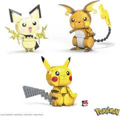 MEGA Construx: Pokemon Build and Show Pikachu Evolution Trio - 621 Piece Building Set Toys & Games Mattel   