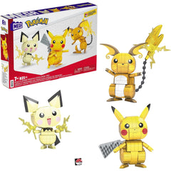 MEGA Construx: Pokemon Build and Show Pikachu Evolution Trio - 621 Piece Building Set Toys & Games Mattel   