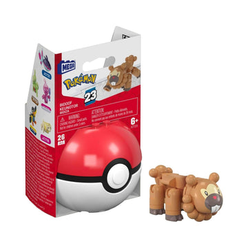 MEGA Pokemon: Series 23 Bidoof Pokeball - 26 Piece Building Set Toys & Games Mega Construx