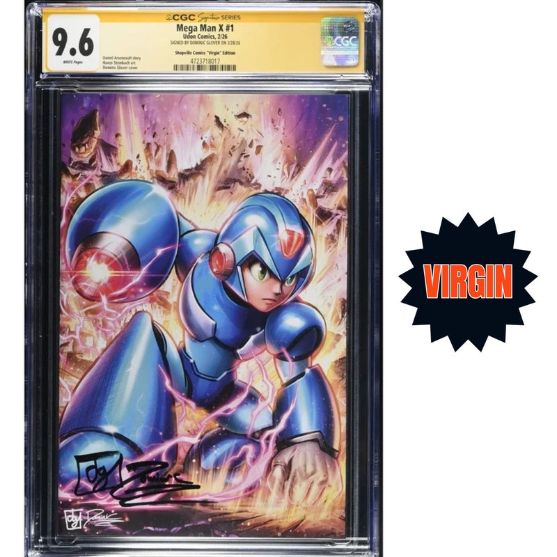Mega Man X: #1 [Dominic Glover CGC 9.6 Signature Series Shopville Exclusive Virgin] 2026 Comics Udon Entertainment
