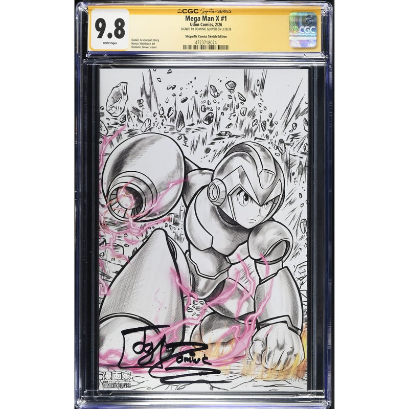 Mega Man X: #1 [Dominic Glover CGC 9.8 Signature Series Shopville  Exclusive Sketch] 2026