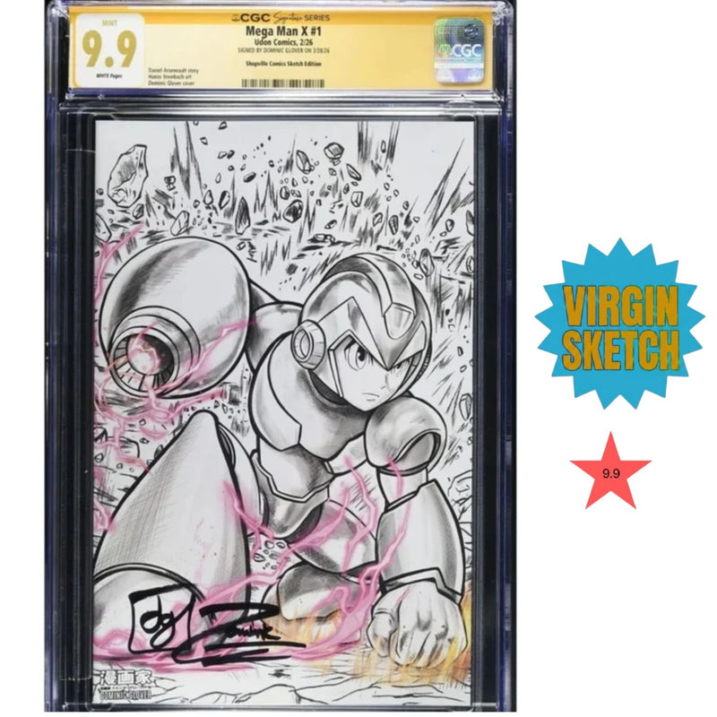 Mega Man X: #1 [Dominic Glover CGC 9.9 Signature Series Shopville Exclusive Sketch] 2026 Comics Udon Entertainment