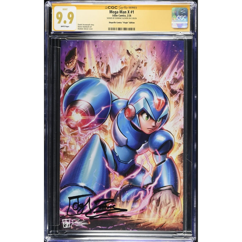 Mega Man X: #1 [Dominic Glover CGC 9.9 Signature Series Shopville Exclusive Virgin] 2026 Comics Udon Entertainment