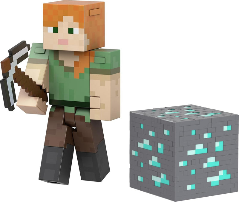 Minecraft Diamond Level: Alex Figure Toys & Games Mattel