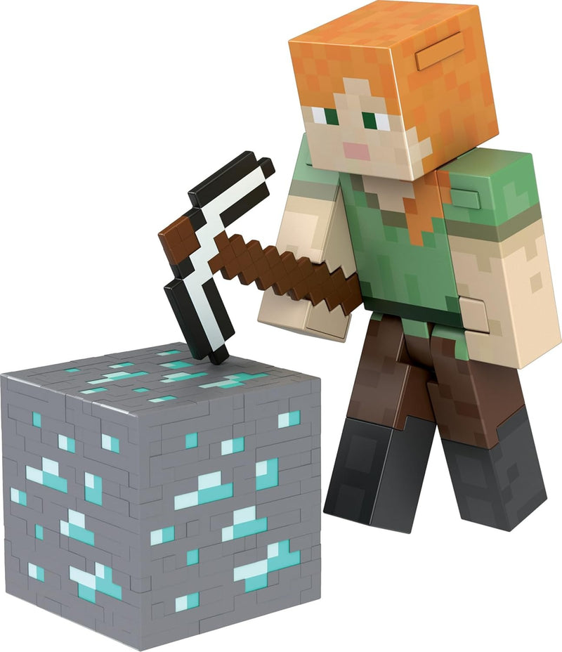 Minecraft Diamond Level: Alex Figure Toys & Games Mattel