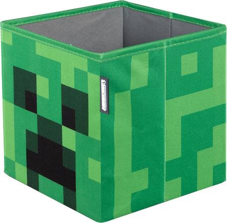 Minecraft Fabric Storage Boxes: Creeper & Crafting Table - 2 Piece 10” Collapsible Home and Hardware Phoenixx