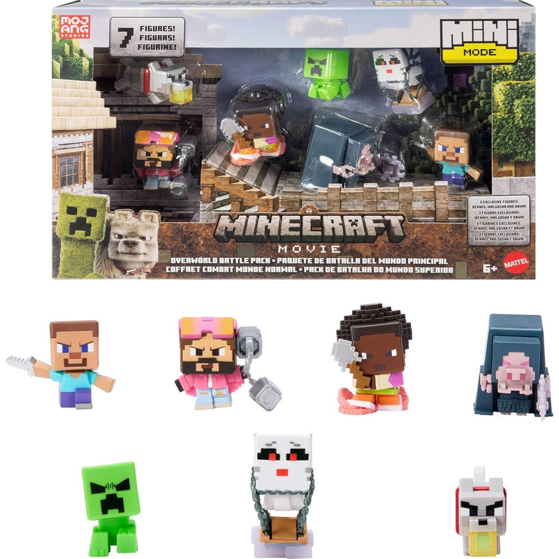 Minecraft Mini Mode: Overworld Battle Pack with 7 Figures Toys & Games Mojang