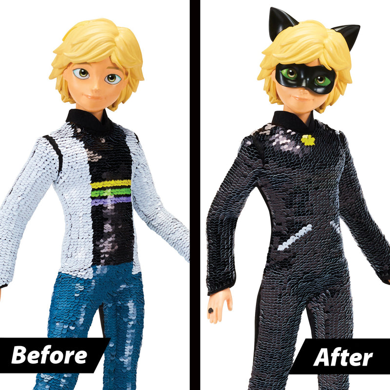 Miraculous: Fashion Flip Adrien to Cat Noir Toys & Games Playmates