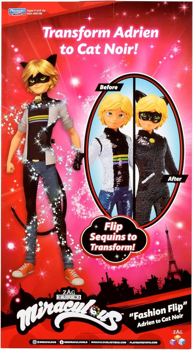 Miraculous: Fashion Flip Adrien to Cat Noir Toys & Games Playmates