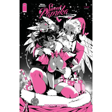 Mirka Andolfos Sweet Paprika Black White & Pink Holiday Special: #1 [Godtail CVR B] 2025 Comics Image Comics