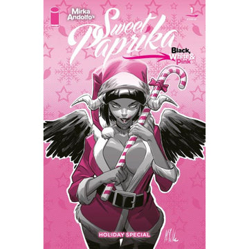 Mirka Andolfos Sweet Paprika Black White & Pink Holiday Special: #1 [Marco Failla CVR D] 2025 Comics Image Comics