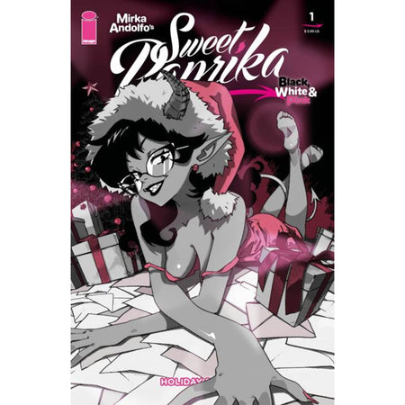 Mirka Andolfos Sweet Paprika Black White & Pink Holiday Special: #1 [Vincenzo Puglia CVR C] 2025 Comics Image Comics