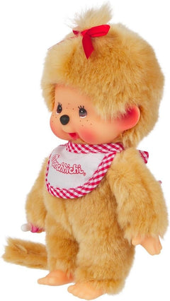 Monchhichi: Beige Girl Plush Toy - Red Bib Toys & Games Monchhichi