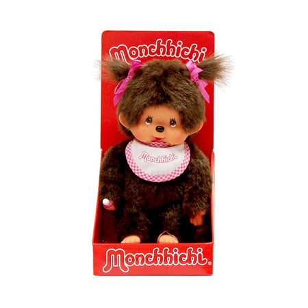 Monchhichi: Classic Girl - Pink Bib Plush Toys & Games Monchhichi
