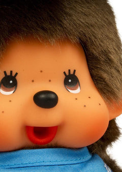 Monchhichi Classic Plush Toy - Boy Blue Bib Toys & Games Monchhichi