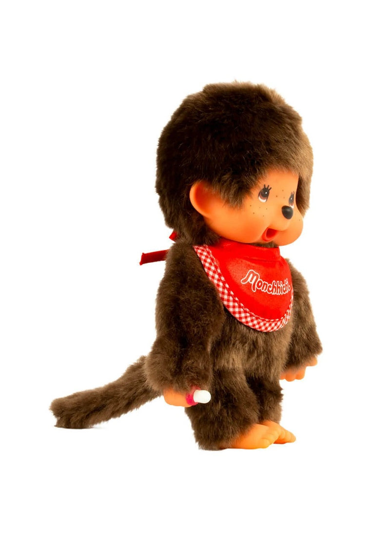 Monchhichi Classic Plush Toy - Boy Red Bib Toys & Games Monchhichi