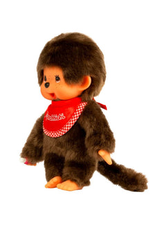 Monchhichi Classic Plush Toy - Boy Red Bib Toys & Games Monchhichi