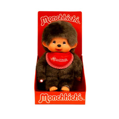 Monchhichi Classic Plush Toy - Boy Red Bib Toys & Games Monchhichi
