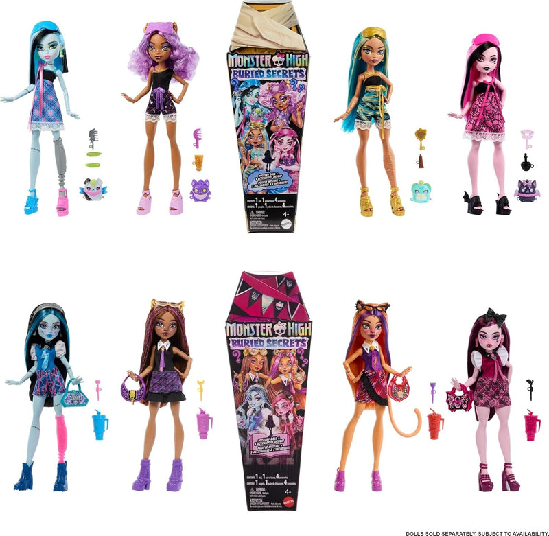 Monster High: Buried Secrets Mystery Doll - 5 Accessories Toys & Games Mattel
