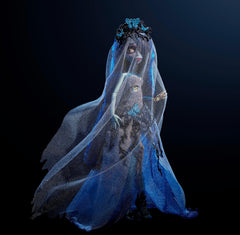 Monster High Skullector Doll: Corpse Bride Emily Collectible in Gothic Spiderweb Wedding Dress Toys & Games Mattel