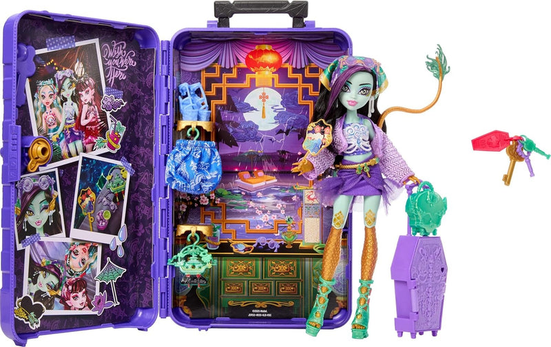 Monster High: Skulltimate Secrets Jinafire Long - Gore-Geous Oasis with Suitcase Toys & Games Mattel