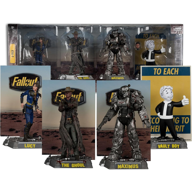 Movie Maniacs: Fallout: Lucy/Maximus/Ghoul/Vault Boy 4 Pack - 6" Toys & Games McFarlane Toys