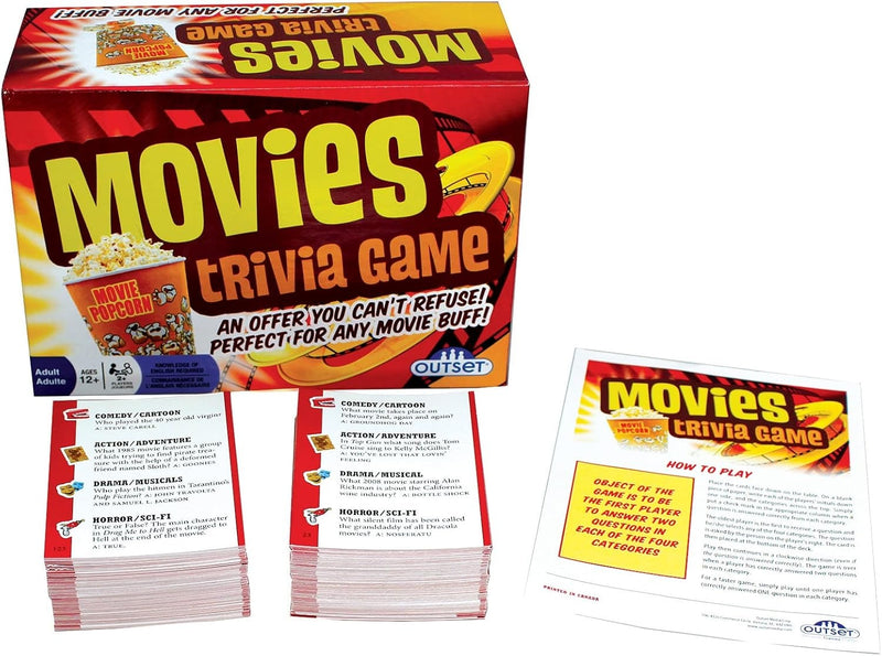 Movies Trivia Game [Board Game, 2-6 Players] Board Game Outset Media