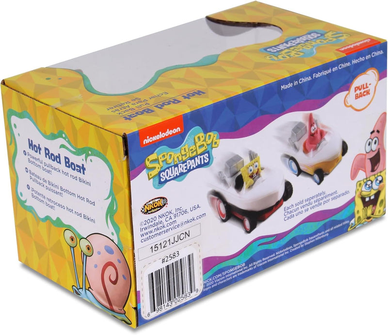 SpongeBob SquarePants: SpongeBob Pull Back Hot Rod Boat Toys & Games NKOK