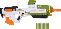 Nerf: Halo MA40 Motorized Dart Blaster - Includes Removable 10-Dart Clip, 10 Official Nerf Elite Darts, and Attachable Rail Riser Toys & Games Hasbro