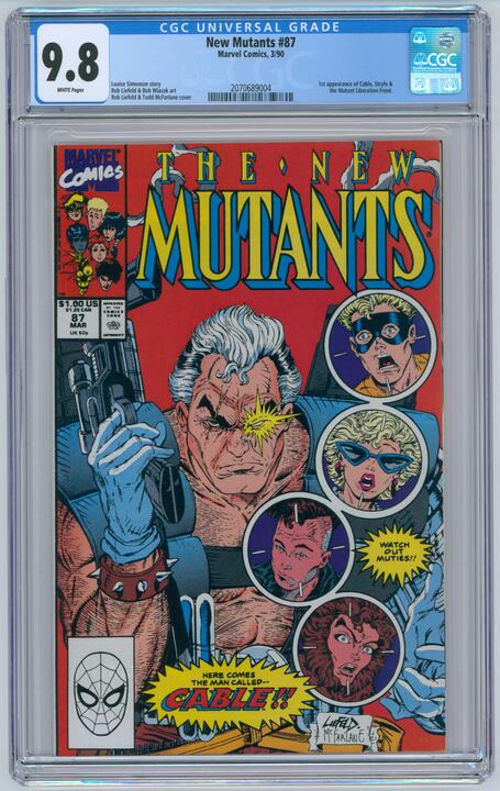 New Mutants: #87 [CGC 9.8 Rob Liefeld] 1990 Comics Marvel Comics